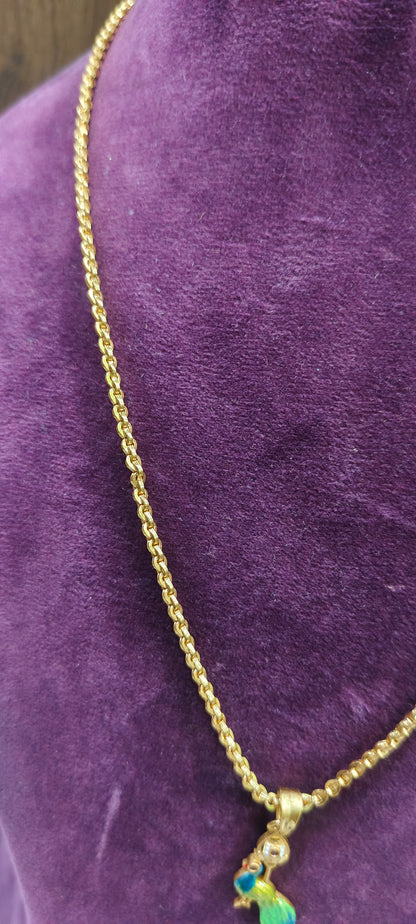 Premium micro gold plated 20" malbar chain with murugan locket