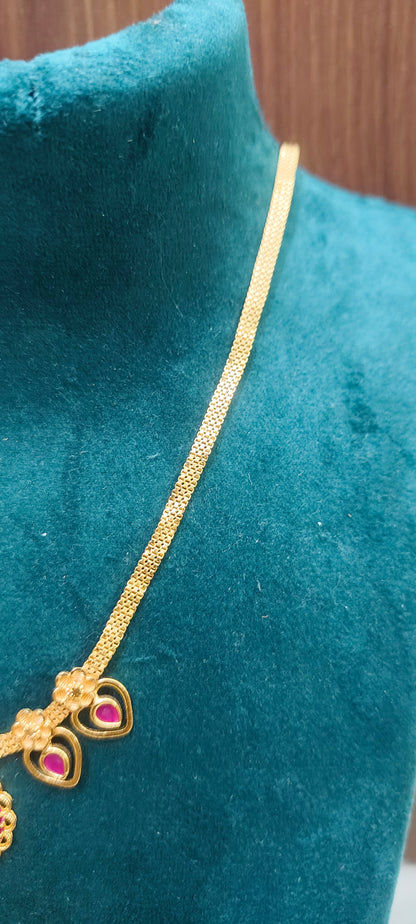 100% Real gold look Lakshmi Devi necklace