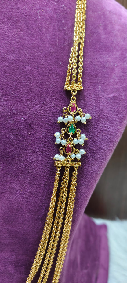 High premium nakshi step chandraharam with 30" length