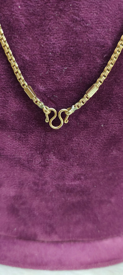 Pure panchaloham unpolished 24 " length nice bharati model chain with trendy pattran