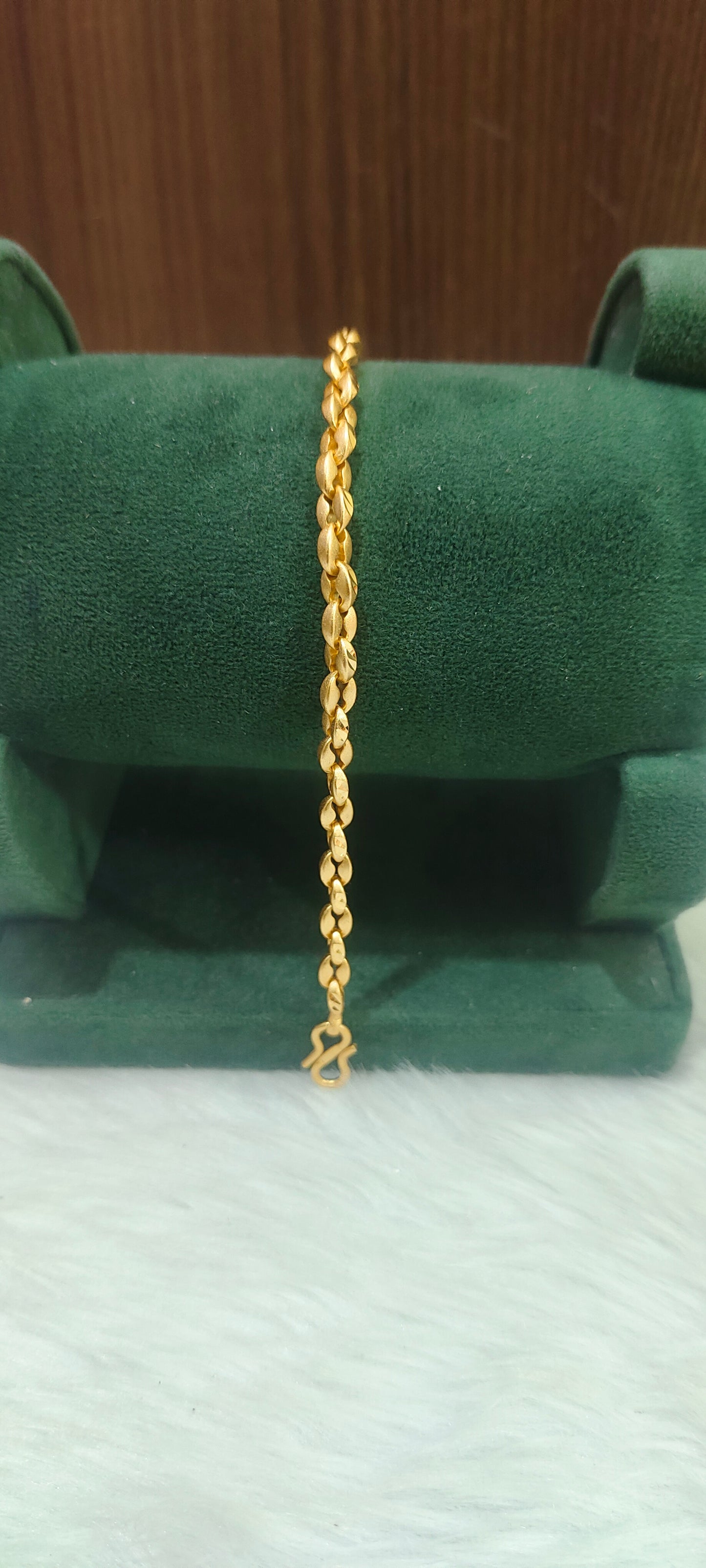 100% gold look mens bracelet