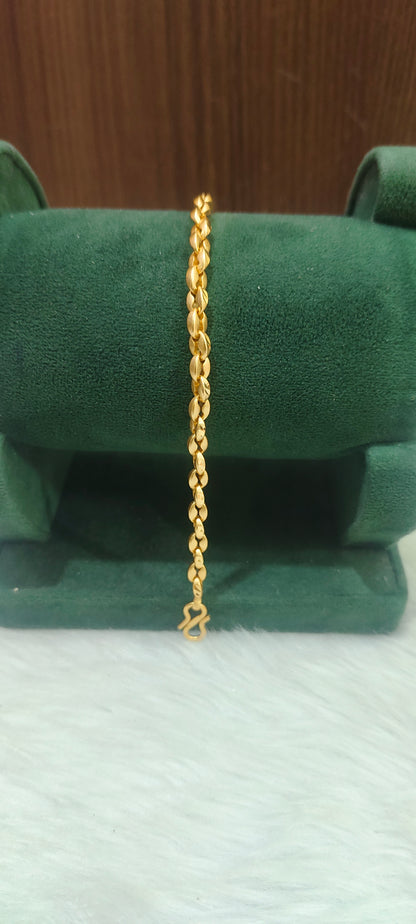 100% gold look mens bracelet