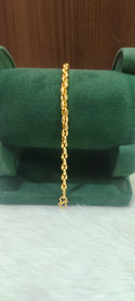 100% gold look mens bracelet