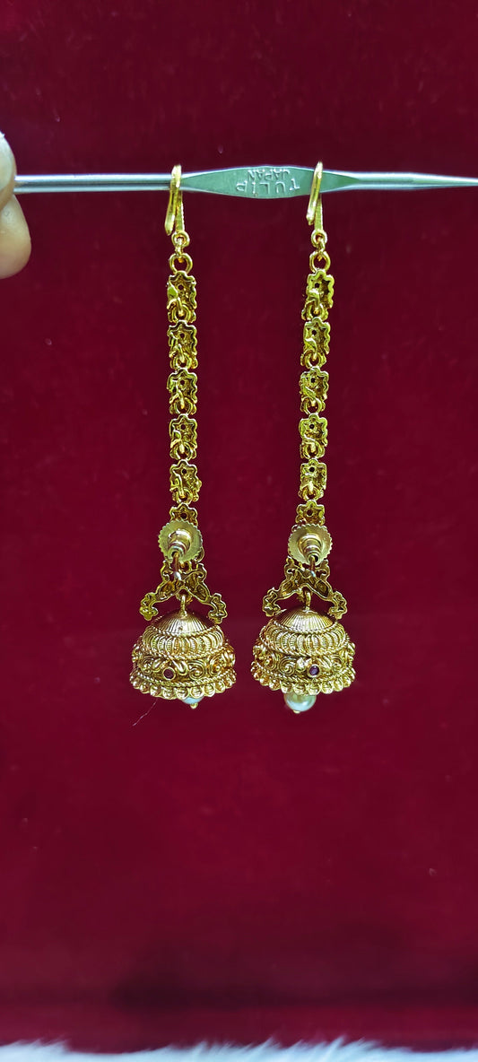 Premium nakshi jumka with attached maati