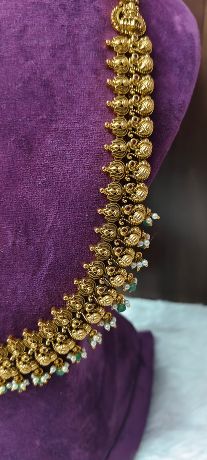 High premium antique nakshi wide u shaped long haram