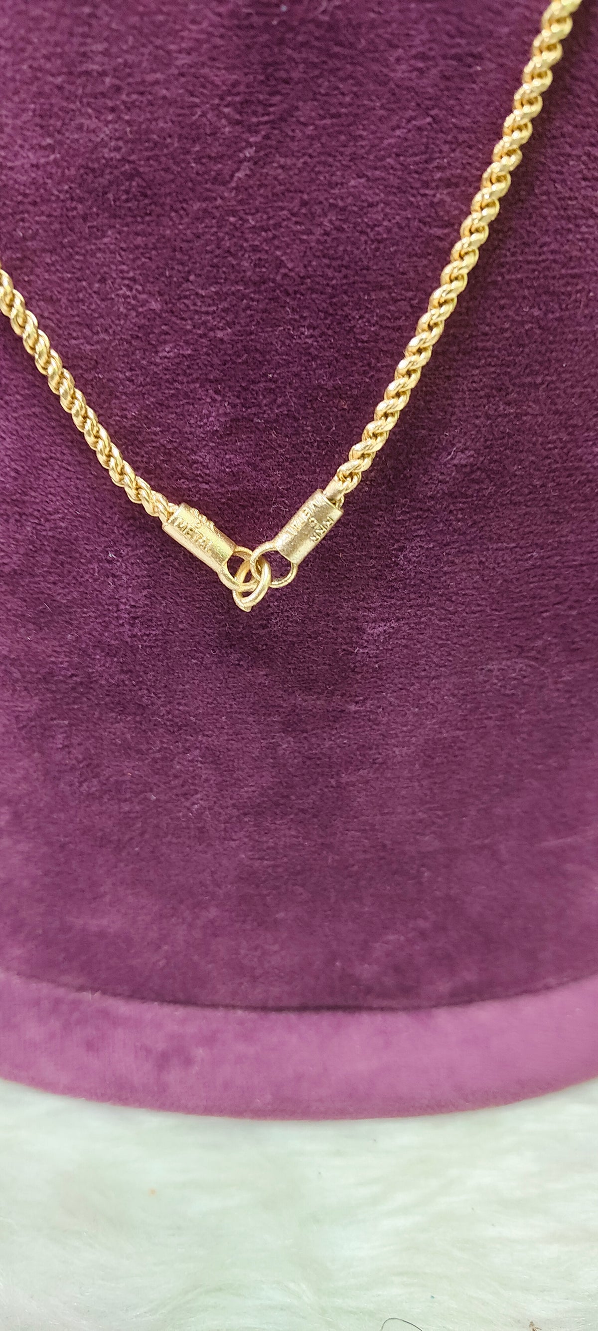 Pure panchaloham unpolished 24" length rope model side ball thali chain