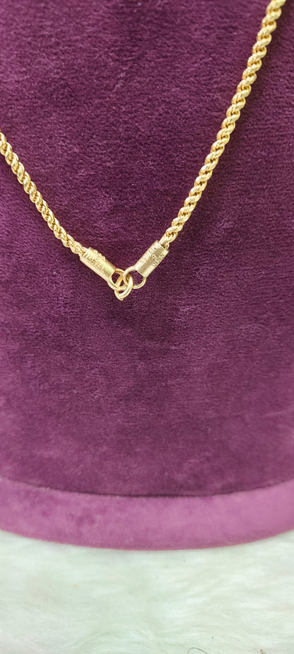 Pure panchaloham unpolished 24" length rope model side ball thali chain