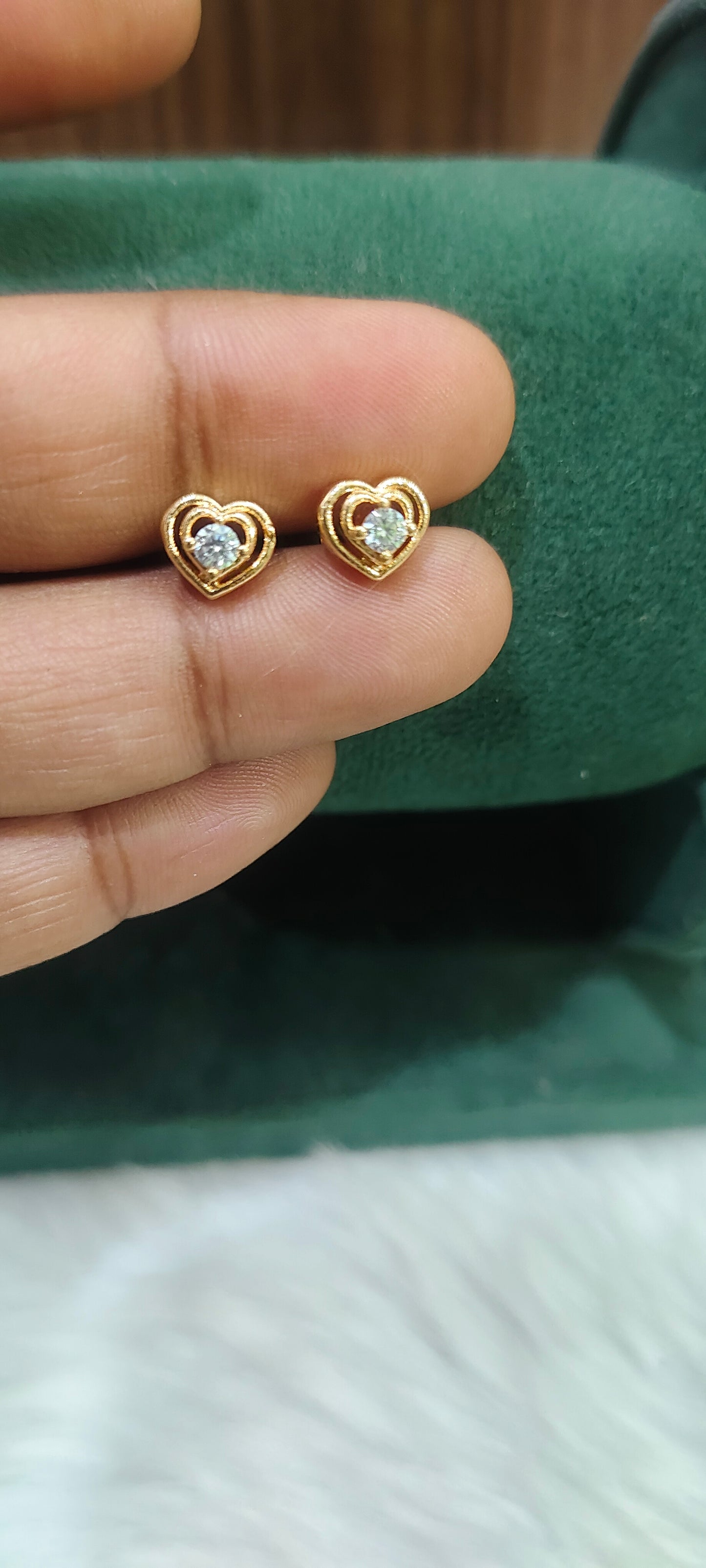 Pure panchaloham heart studs
