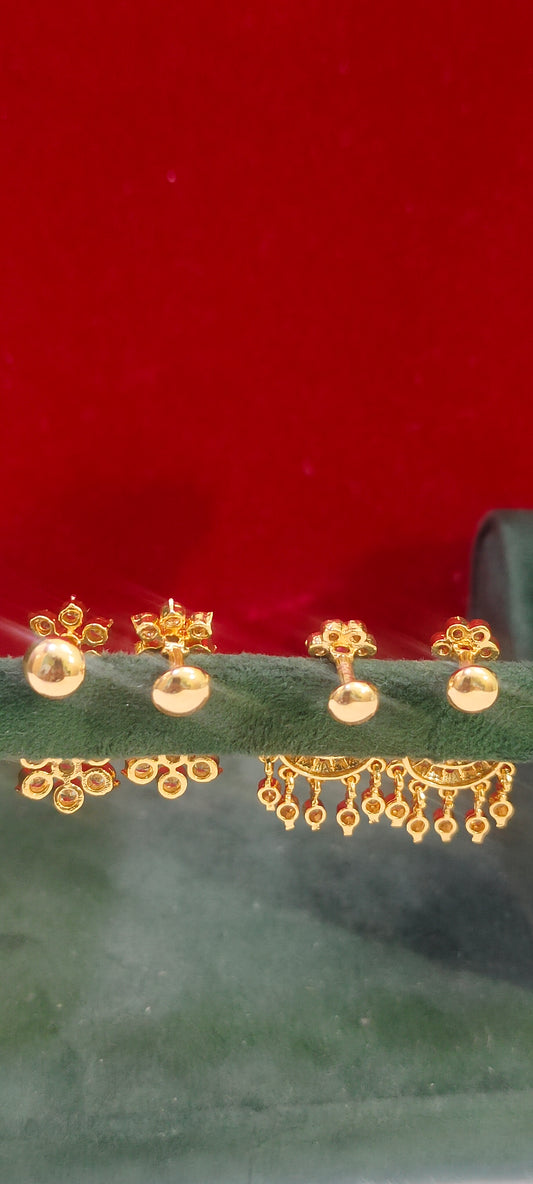 Pure panchaloham 2 pair earrings combo