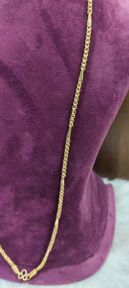 Pure panchaloham unpolished bharthi model 10+1 chain