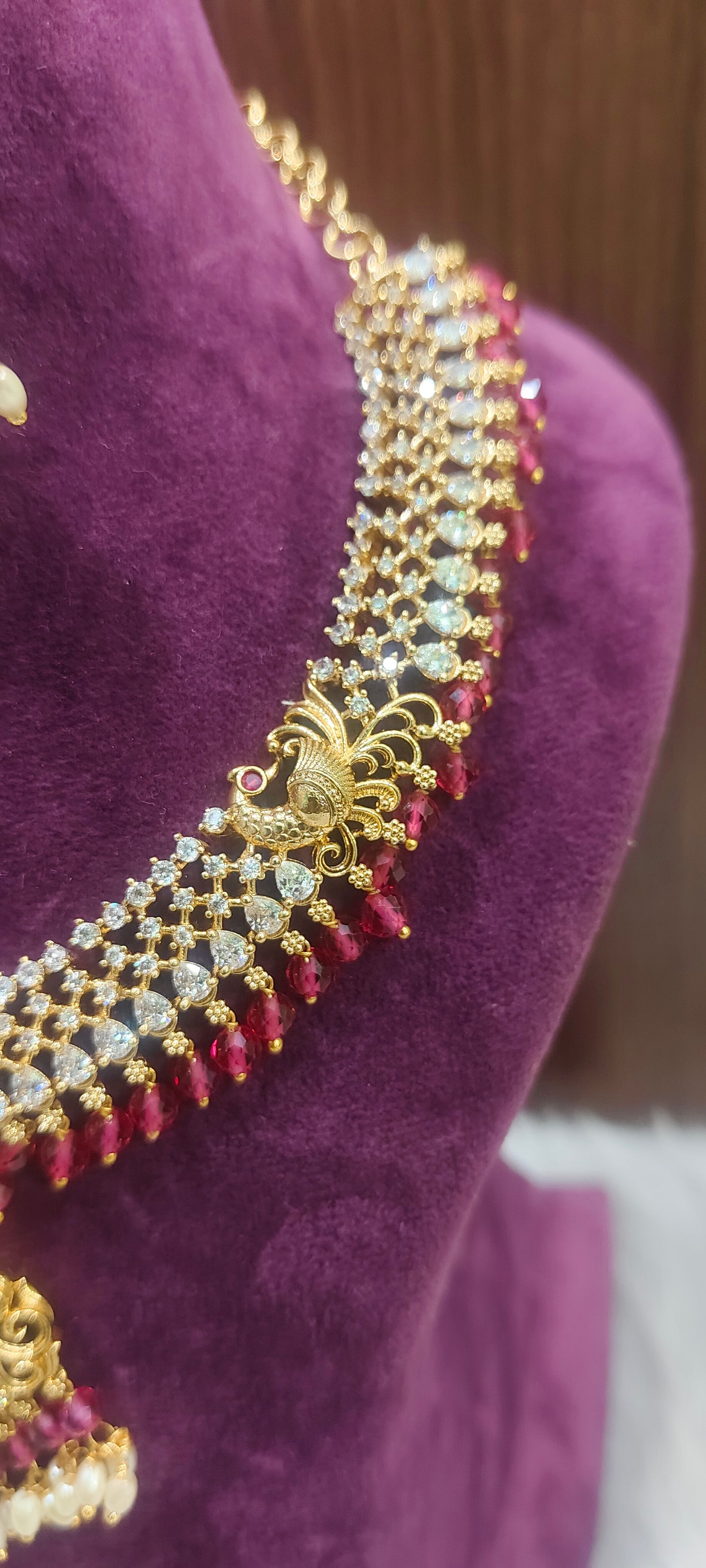 Stunning nakshi dimond look necklace set