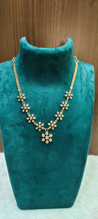 Pure panchaloham daimond look necklace