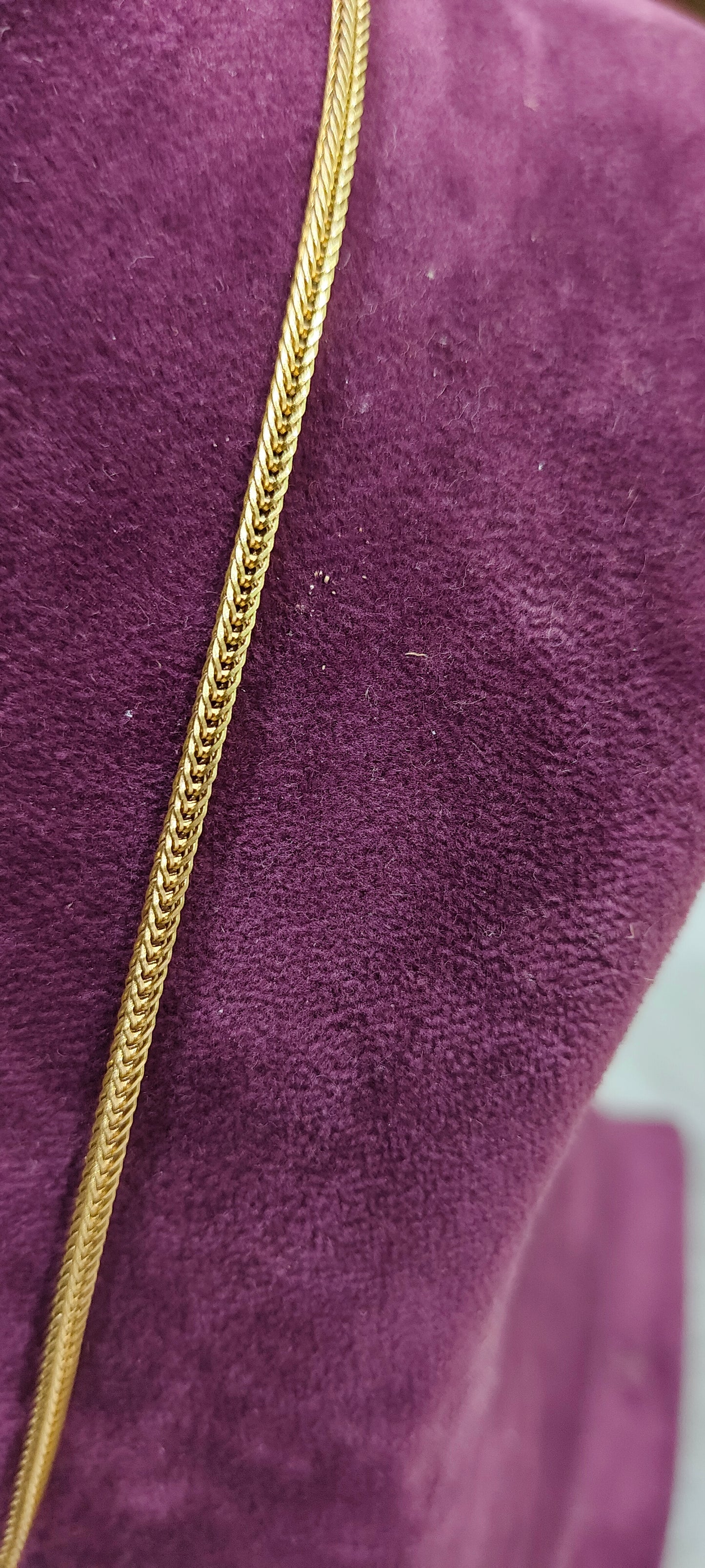 Pure panchaloham unpolished v cut 18" length short chain