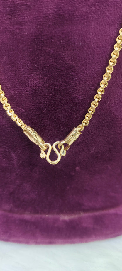 Pure panchaloham unpolished 18" malbar chain
