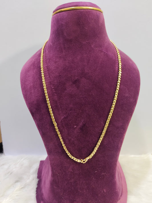 Pure panchaloham unpolished heart shape chain