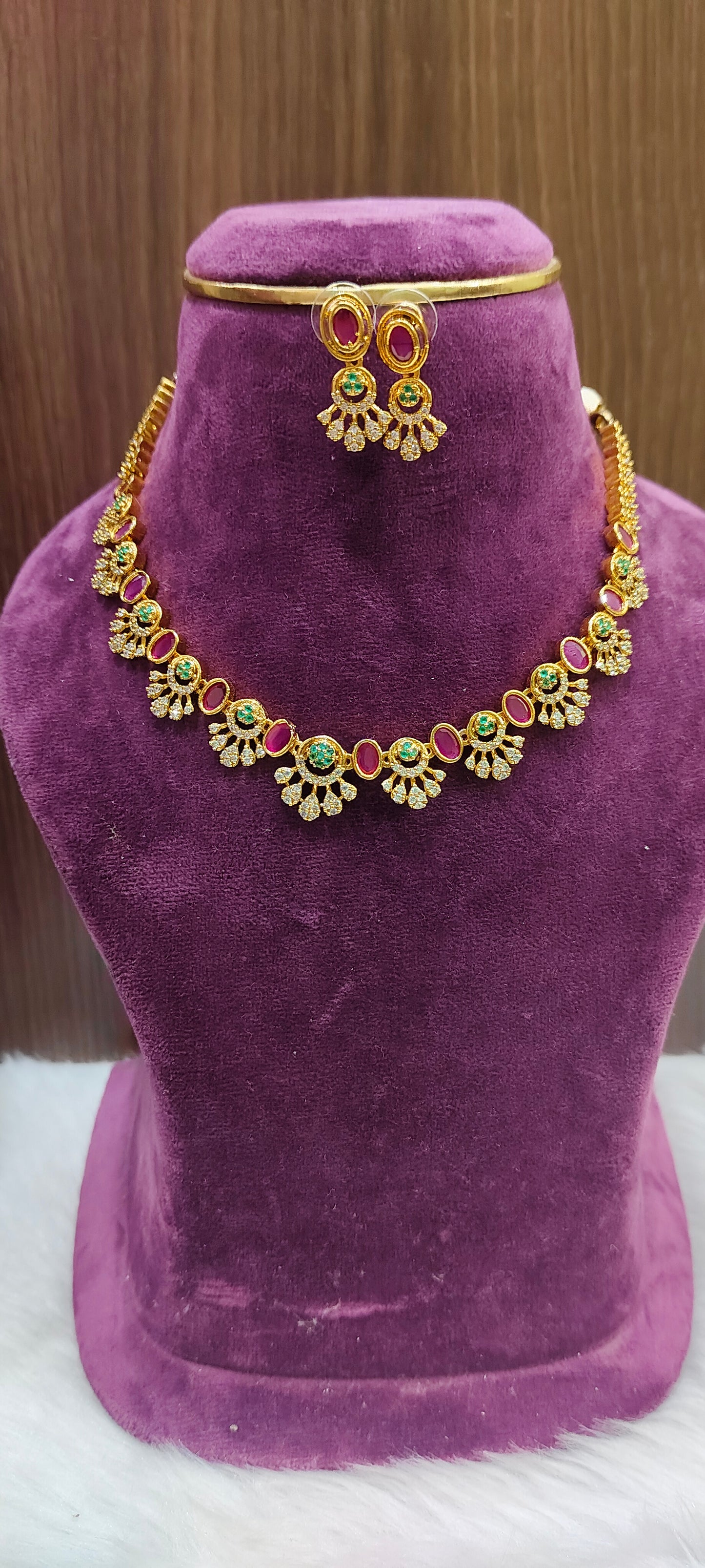 Premium antique nakshi 2 necklace set combo (back thread provided)