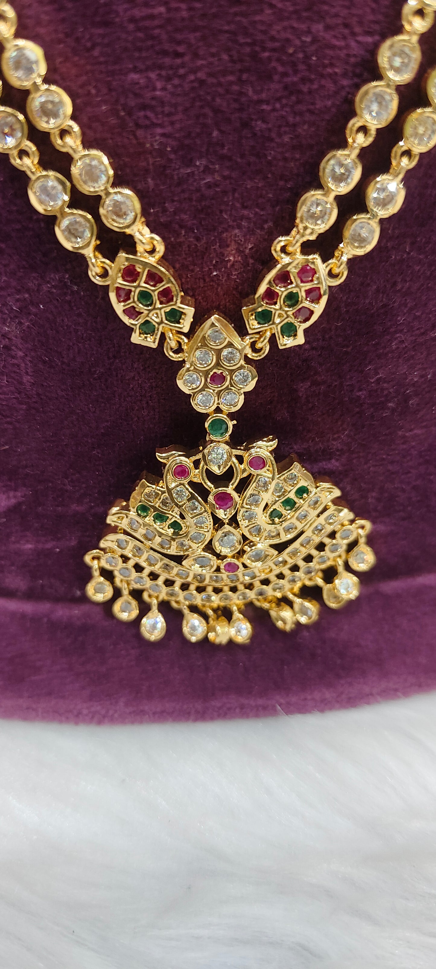 Pure panchaloham 2 line 20" length necklace