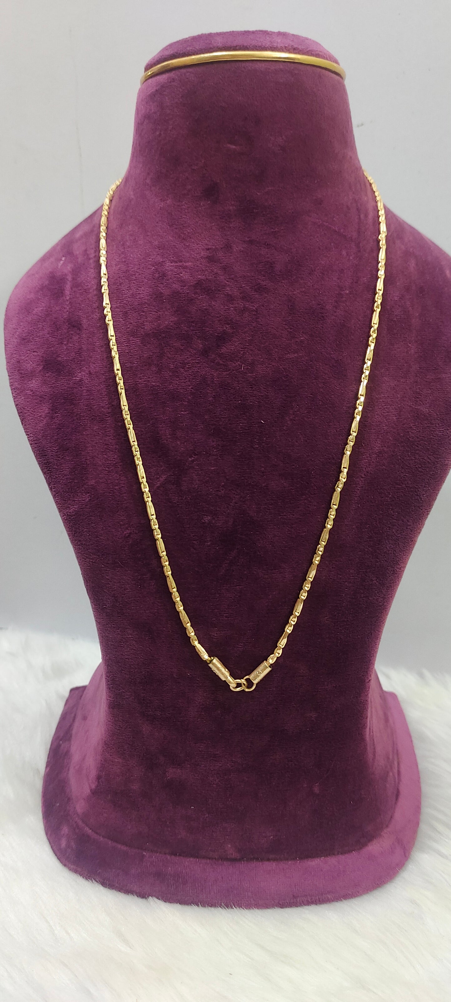 Pure panchaloham unpolished 24" length 2 plus 1 thali chain