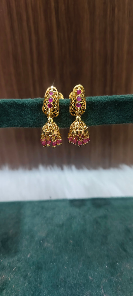 Premium micro gold plated daily wear kids jumkas
