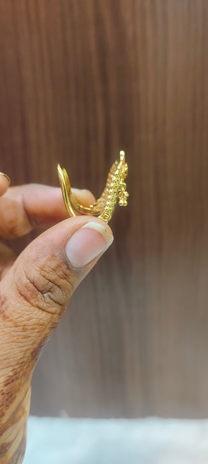 Premium micro gold plated adjustable vanki ring