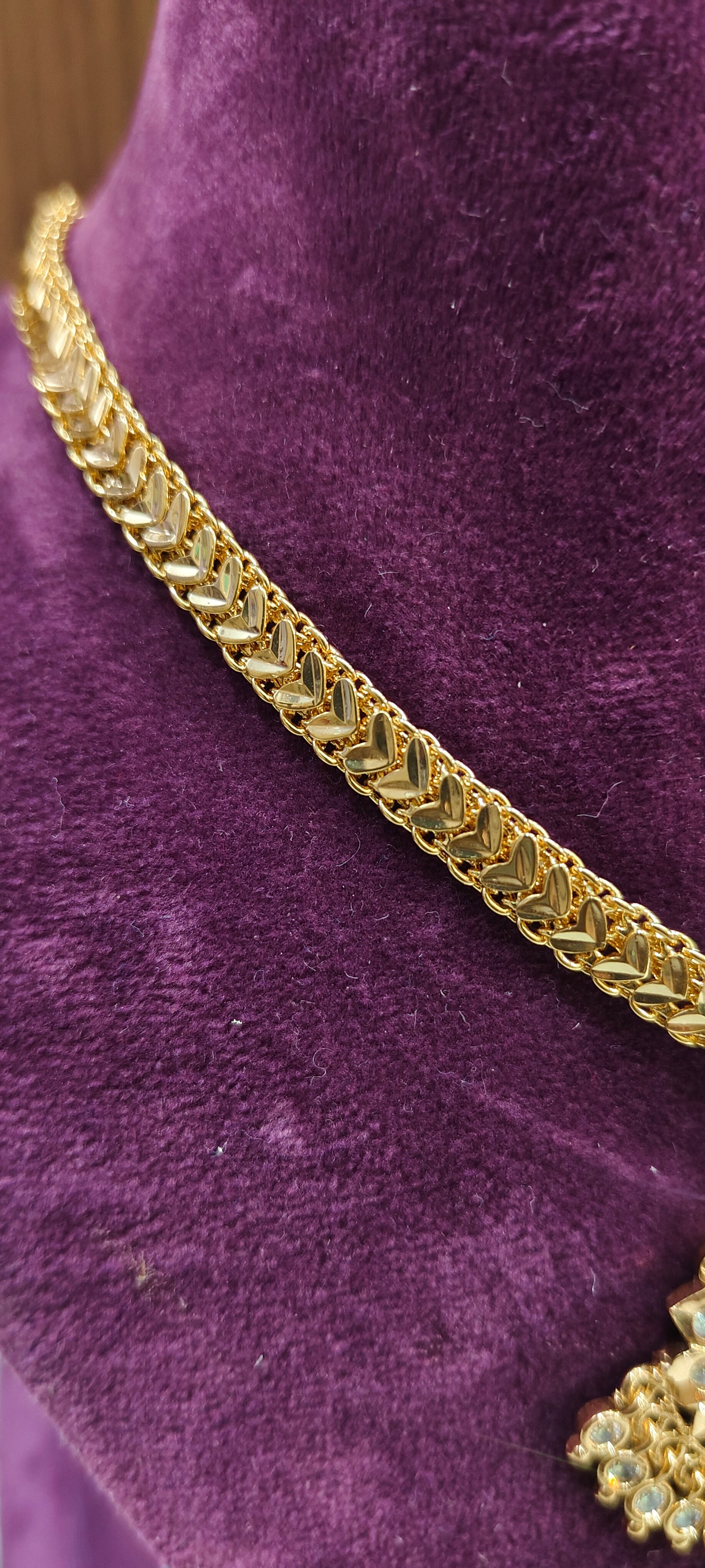 Pure panchaloham vintage look kante necklace