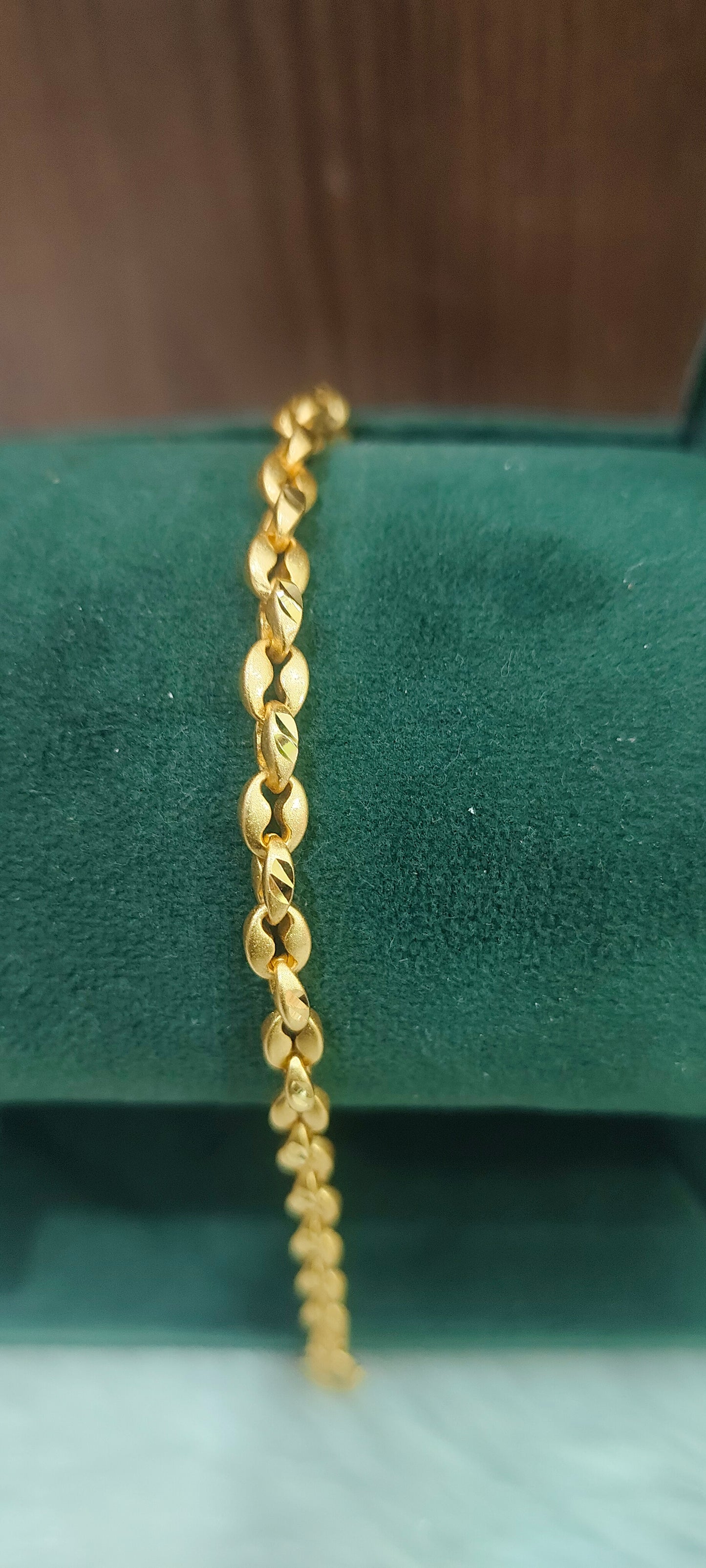 100% gold look mens bracelet