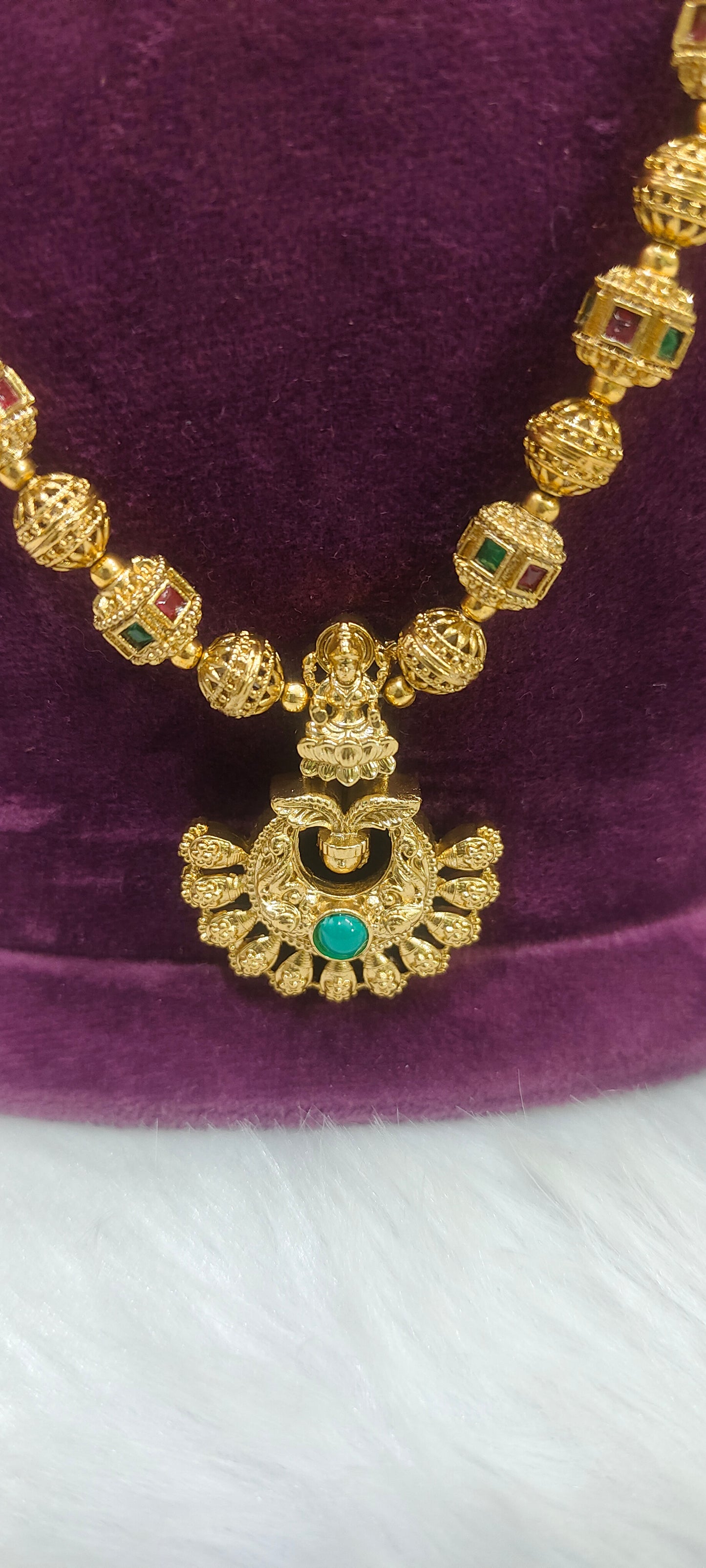Premium antique nakshi beads chain with 18" length