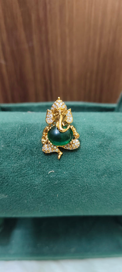 Premium nakshi Ganesh pendant back d hook