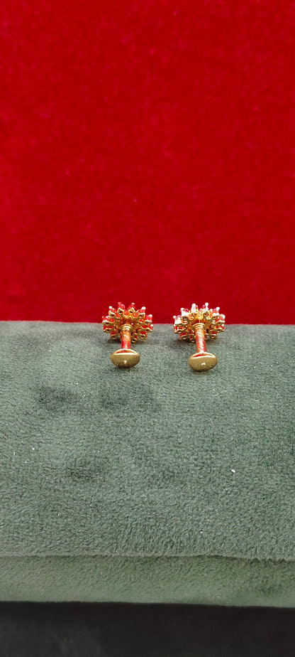 Premium micro gold daily wear dimond look studs