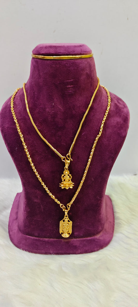 20" length balaji chain and 18" length Lakshmi Devi chain combo