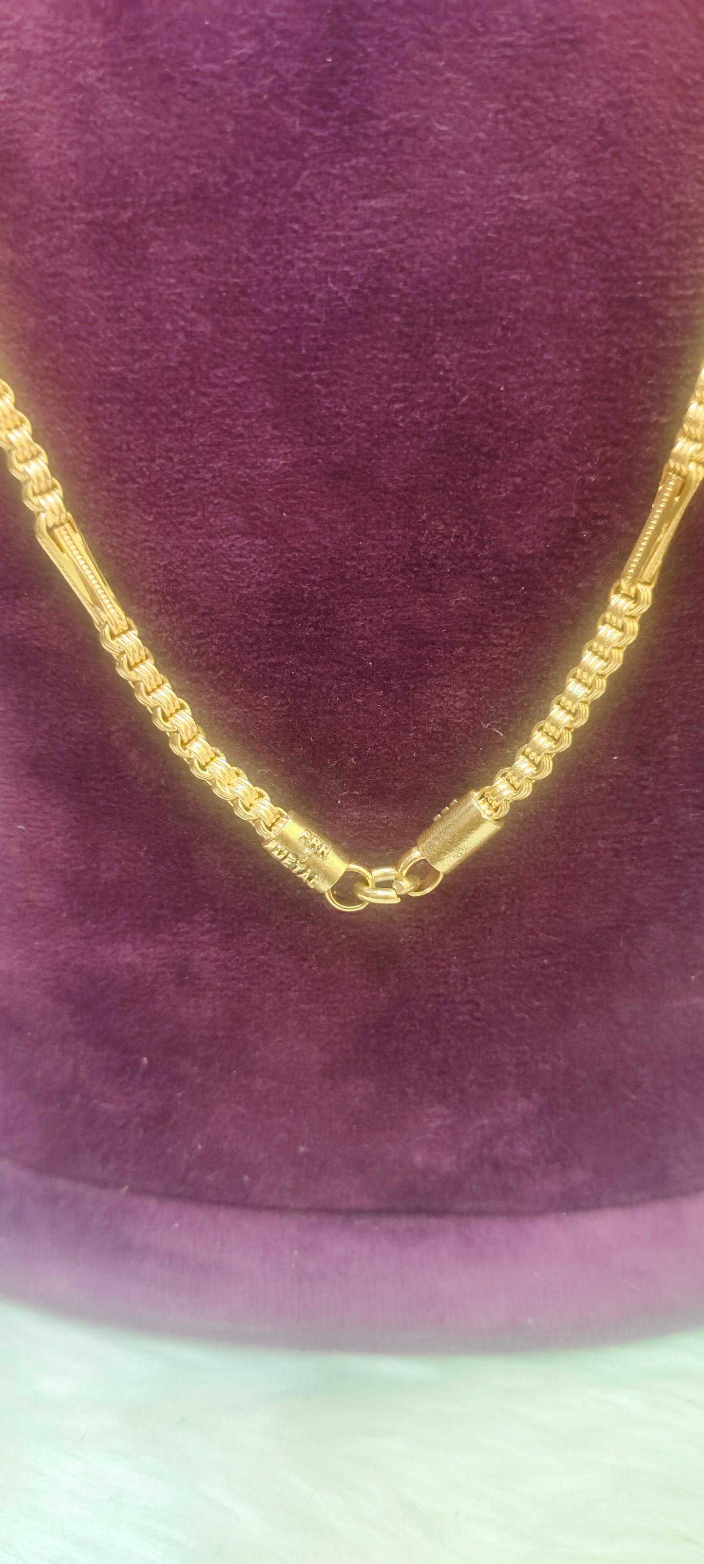 Pure panchaloham unpolished broad 26" length bharthi model 10+1 thali chain