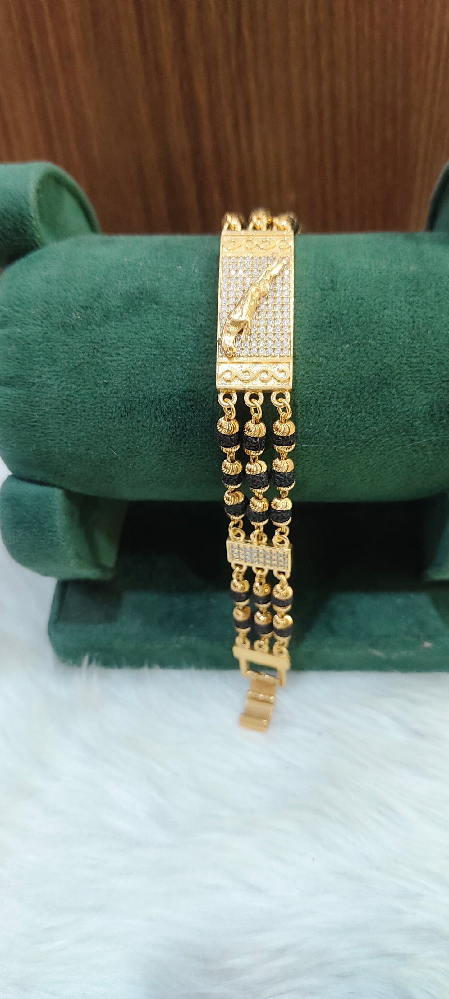 Premium micro gold plated mens bracelet