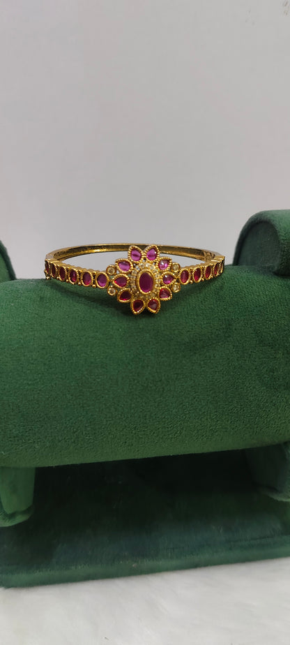 Premium antique ruby kada bracelet for women