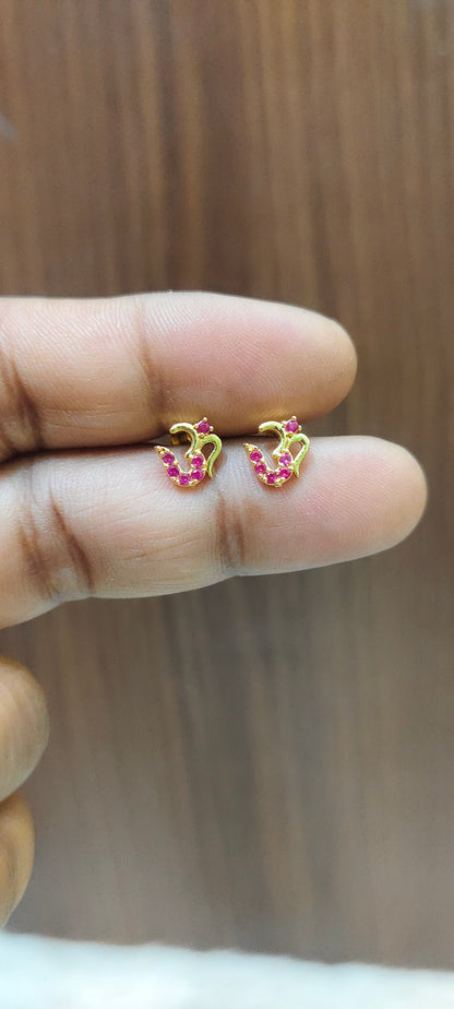 Pure panchaloham om small om studs