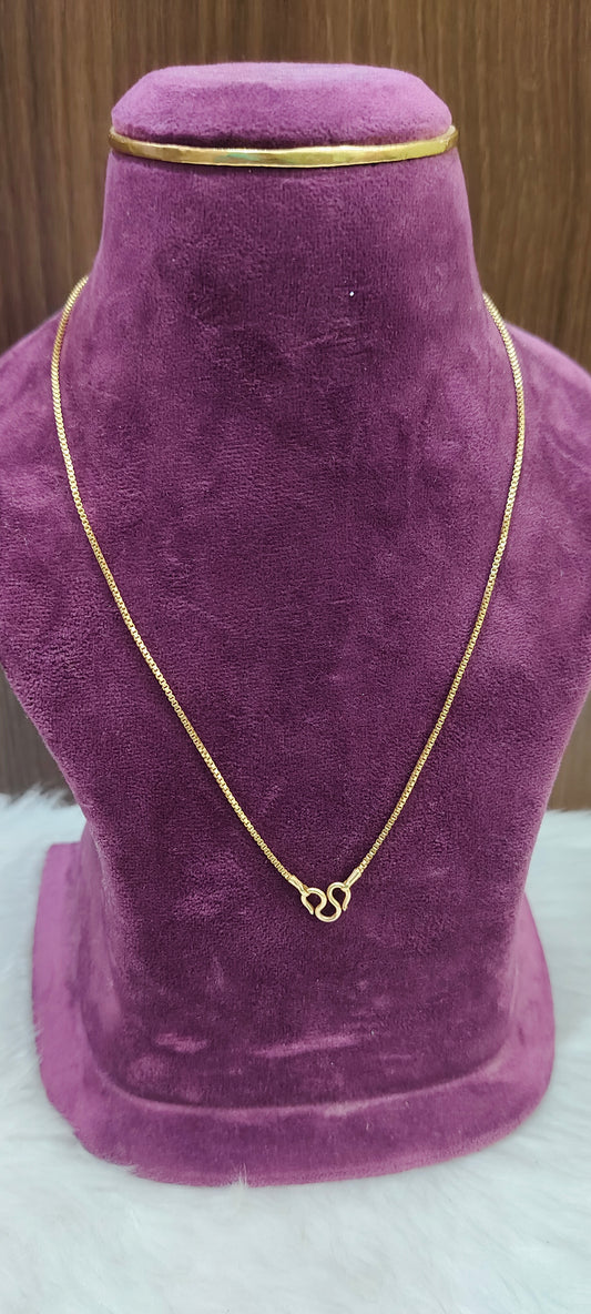 Pure panchaloham unpolished 18" length simple chain