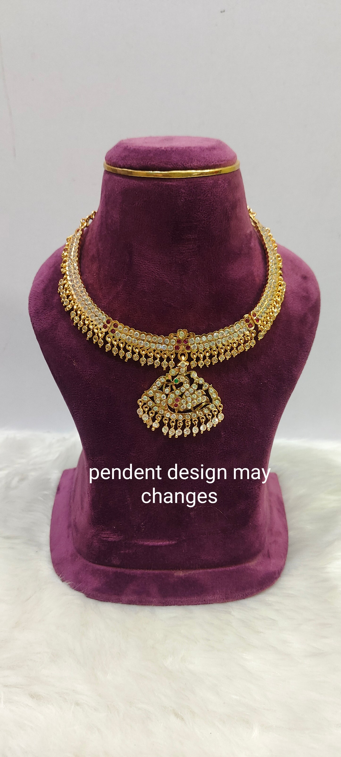 Pure panchaloham vintage look kante necklace