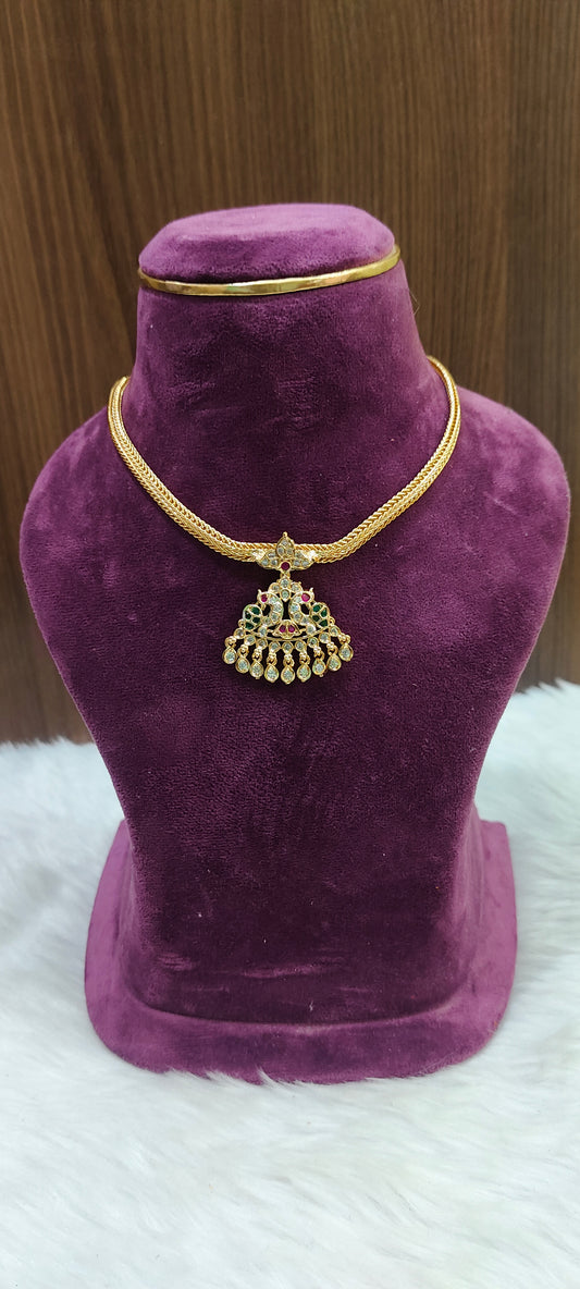 Pure panchaloham vintage look nanupatti necklace