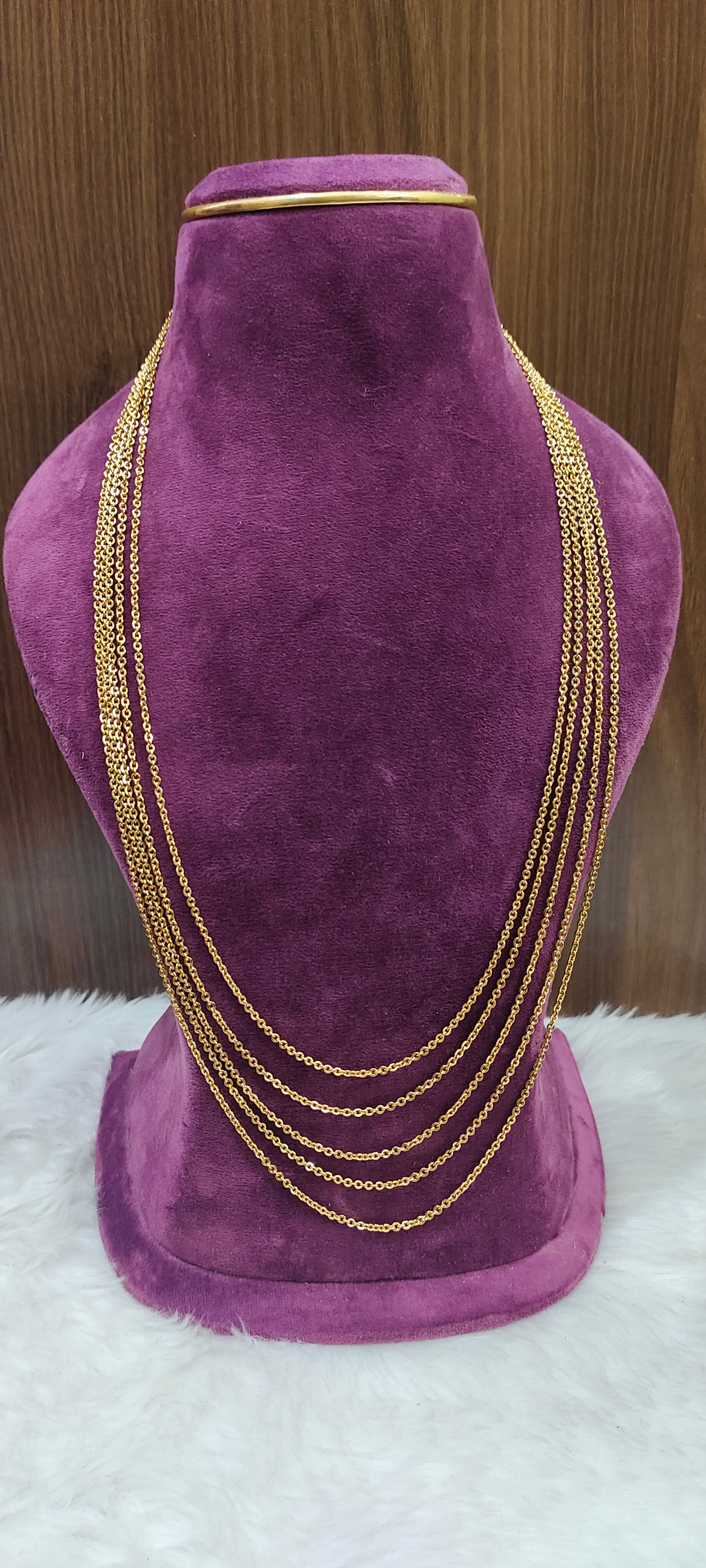 High premium 5 step 28" length nakshi Chandraharam