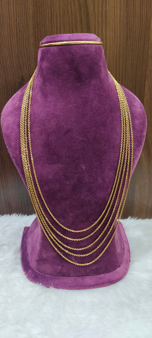 High premium 5 step 28" length nakshi Chandraharam