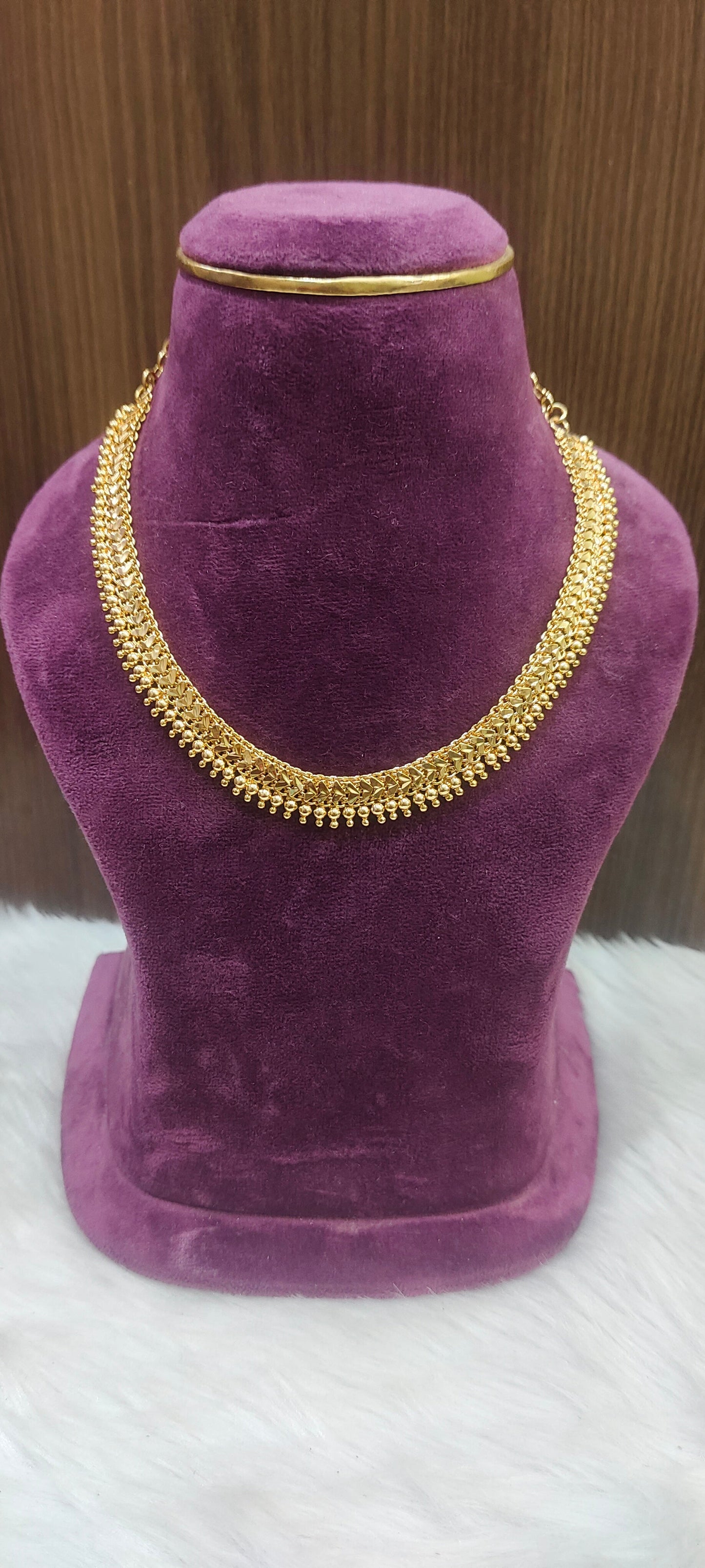 Pure panchaloham gold look nanupatti necklace with out pendant