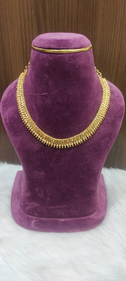 Pure panchaloham gold look nanupatti necklace with out pendant