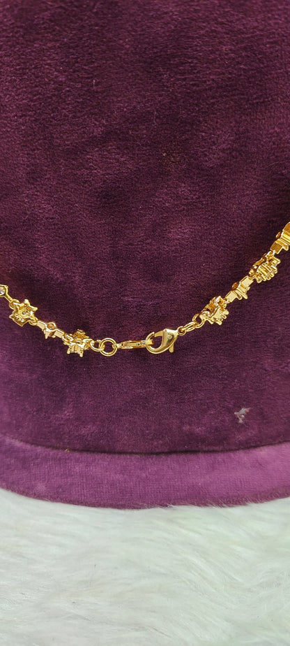 Semi panchaloham daimond look 28" length thali chain