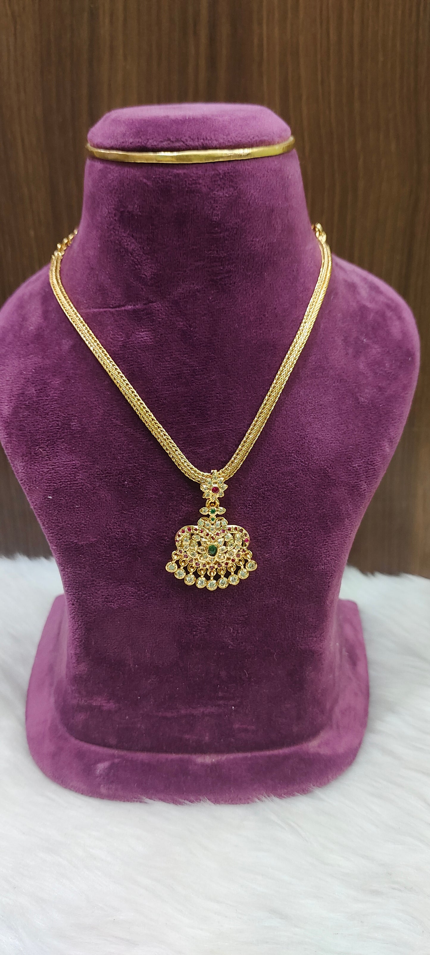 Pure panchaloham vintage look nanupatti necklace