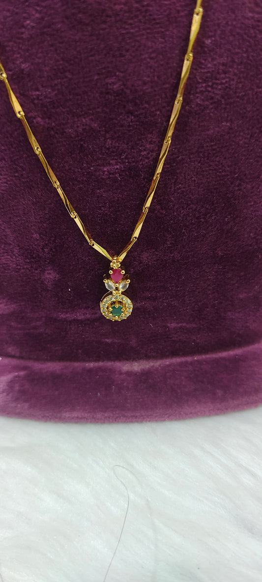 Simple gold look 18" length short chain