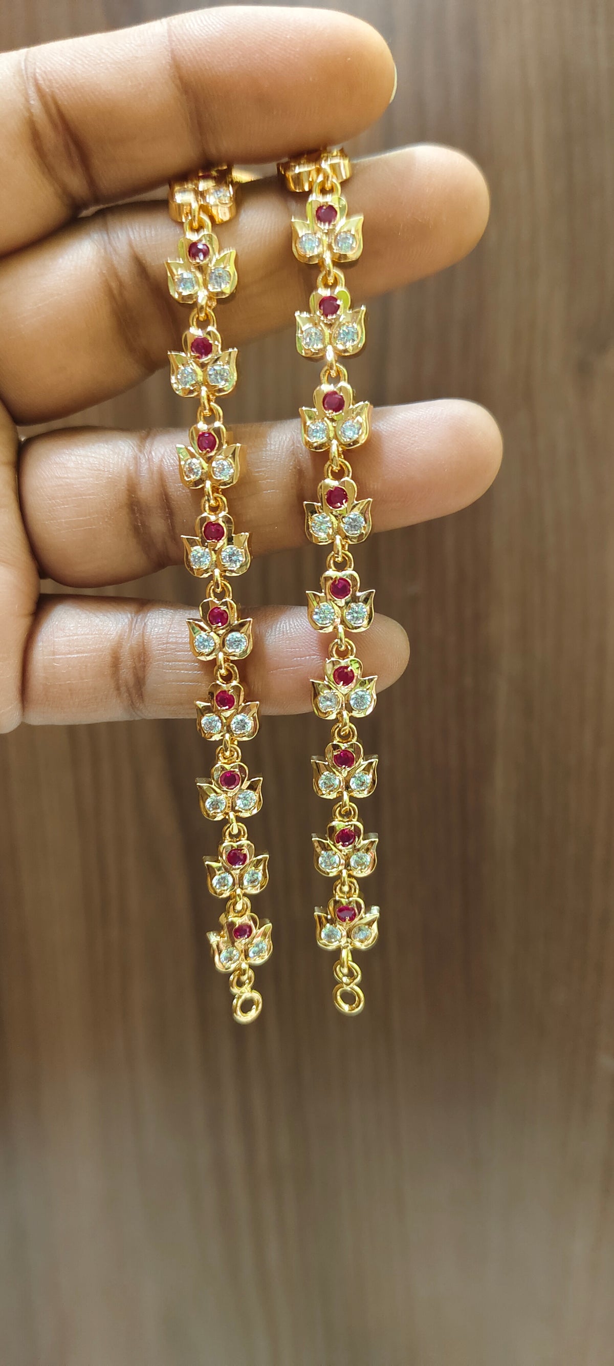 Pure panchaloham daimond look flower maati