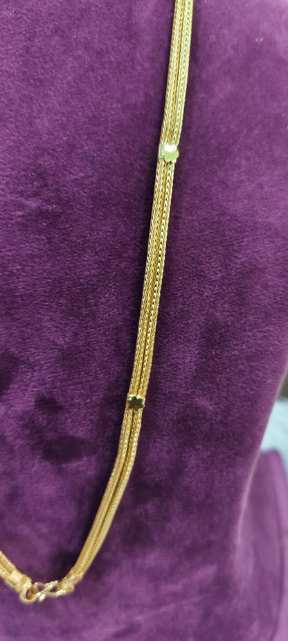 Premium micro gold plated 24" length 2 line nanthadu