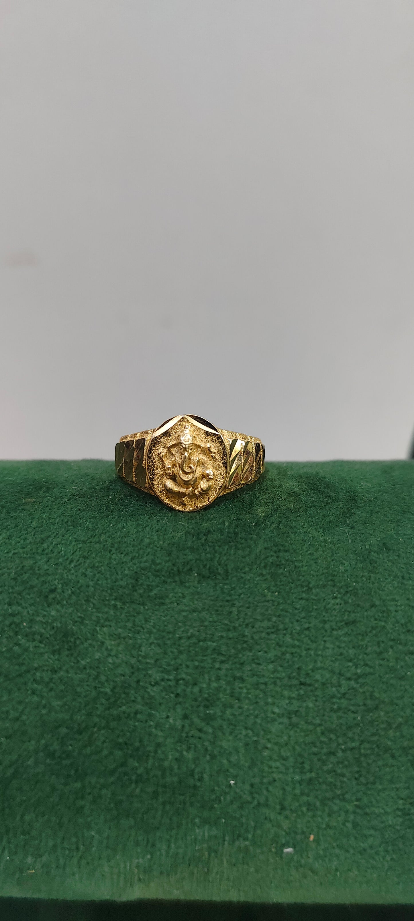 Pure panchaloham unpolished life time use ganesh ring