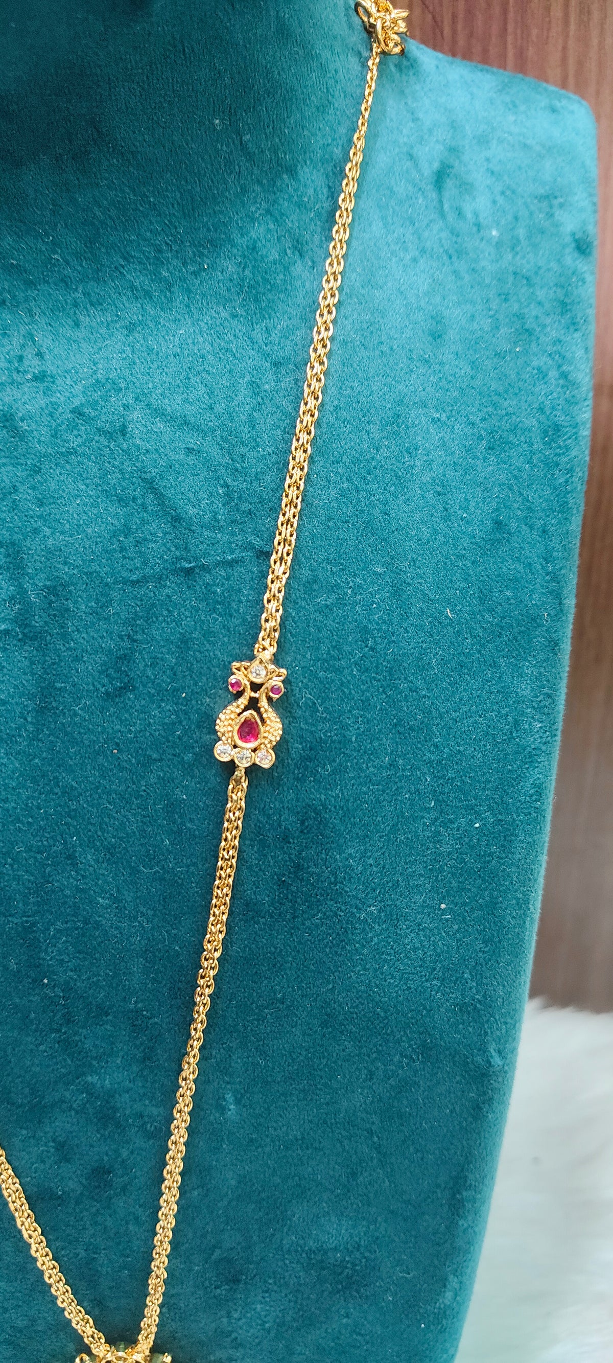 Simple nakshi 26" length pendant chain