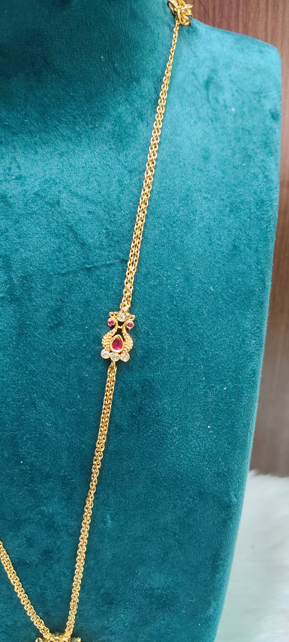 Simple nakshi 26" length pendant chain