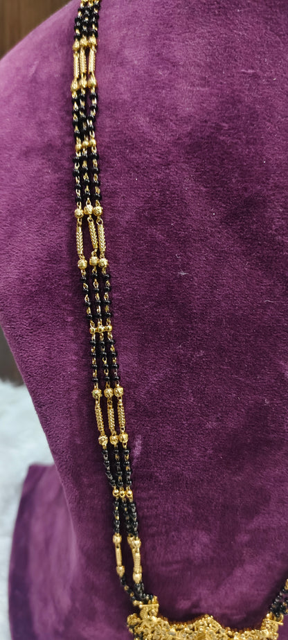 Premium nakshi non god motive black beads